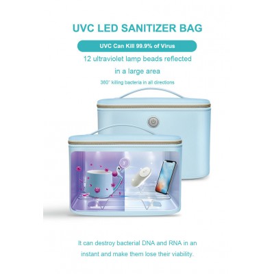 LED C+ UV Sanitizer Bag and Cleaner USB Powered C+ UV Sterilizer 99% Cleaned for Phone, Baby Bottle, Pacifiers Jewelry, Tools, Kitchenware and More